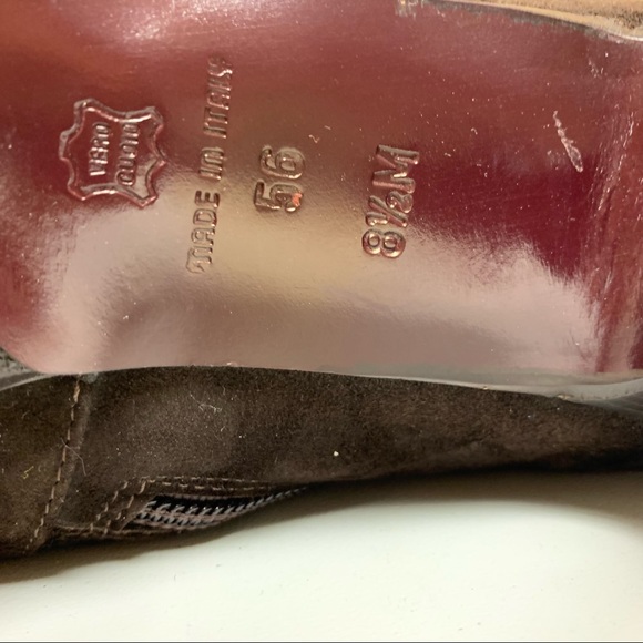 EUC Via Spiga 8.5 Brown Suede Heel Booties - Picture 5 of 5